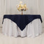 Cotton Blend 70"x70" Table Overlay Square Tablecloth Navy Blue - Wrinkle-Resistant Fabric Table Topper