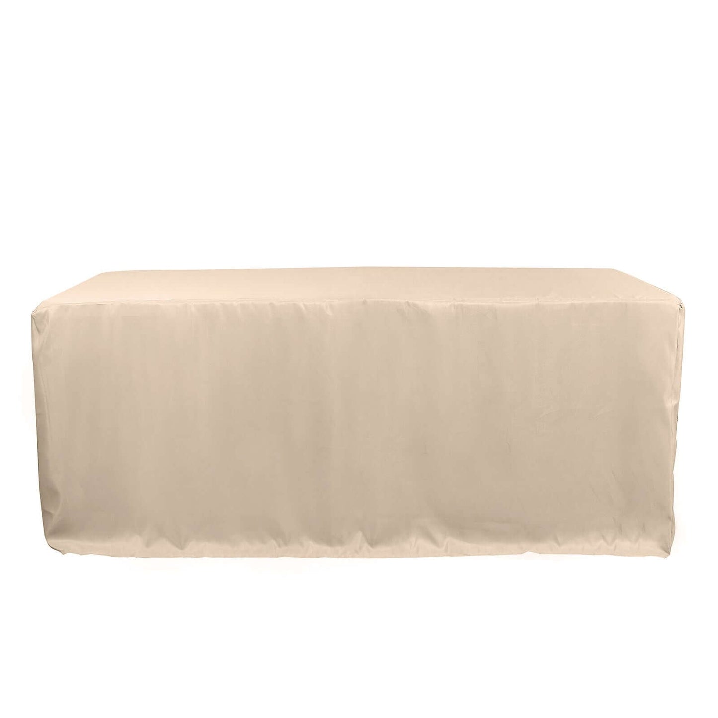 Fitted Polyester 72"x30" Rectangle Tablecloth Nude - Durable Table Cover