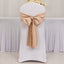 5 Pack Lamour Satin 6"x106" Chair Sashes Nude - Stylish Reusable Decorative Bows