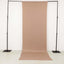 Nude 4-Way Stretch Spandex Event Curtain Drapes, Wrinkle Free Backdrop Event Panel with Rod Pockets - 5ftx14ft