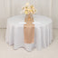 Lamour Satin 12"x108" Table Runner Nude - Smooth & Lustrous Finish