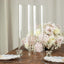 2-Pack Clear Glass Candelabra Shades Open End Hurricane Design - Stylish Table Centerpiece 18"