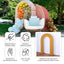 8ft Blush Spandex Fitted Open Arch Wedding Arch Cover, Double-Sided U-Shaped Backdrop Slipcover