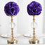 2 Pack 7" Purple Artificial Silk Rose Kissing Ball, Faux Flower Ball