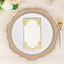 50-Pack Paper Dinner Napkins White with Gold Foil Lace Design 2 Ply - European Style Napkins for Parties 8"x4"