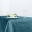 Premium Velvet 90"x132" Rectangle Tablecloth Peacock Teal - Reusable Soft & Seamless Table Cover