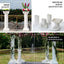 4 Pack 34" White Height Adjustable Empirical Roman Inspired Pedestal Column Plant Stand - PVC