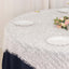 Polyester 72"x72" Table Overlay Square Tablecloth White Fringe Shag Design for Stylish Celebrations