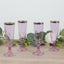 12-Pack Plastic Champagne Flutes Transparent Purple with Gold Rim - Stylish Disposable Cocktail Glasses for Parties 5oz 6"