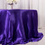Satin 132" Round Tablecloth Purple - Stylish Seamless Table Cover