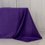 Lamour Satin 90"x156" Rectangle Tablecloth Purple - Luxurious, Soft Seamless Table Cover
