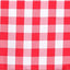Polyester 54"x54" Table Overlay Square Tablecloth White/Red - Checkered Buffalo Plaid Design for Casual Table Settings