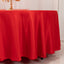 Lamour Satin 108" Round Tablecloth Red - Durable & Silk-Like Table Cover