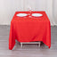 Premium Polyester Square Tablecloth 70"x70" Red 220GSM Wrinkle-Resistant Table Cover