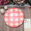 10-Pack Disposable Paper Charger Plates â€“ Red/White Buffalo Plaid 13" Round Table Chargers, 350 GSM Cardstock