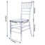 4 Pack Resin Chiavari Chairs Transparent and Stackable Clear - Sleek Armless Design for Weddings & Gatherings
