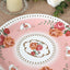 25-Pack Paper 9" Round Dinner Plates in Dusty Rose with Vintage Rose Flower Print - Disposable Plates