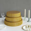 Metal Pedestal Cake Stand Round Design with Rhinestones Gold - Cupcake Holder and Dessert Table Centerpiece 12"