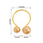10 Pack Gold Pearl Metal Napkin Holders Dining Table Decor, Elegant Round Wedding Napkin Rings - 2.5"