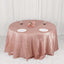 Taffeta 132" Round Tablecloth Dusty Rose - Seamless Accordion Crinkle Table Cover