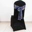 5 Pack Chair Sashes with Wave Embroidered Sequins Royal Blue/Gold 6"x88"
