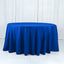Cotton Blend 132" Round Tablecloth Royal Blue - Seamless Wrinkle-Resistant Table Cover