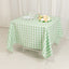 Polyester 70"x70" Square Tablecloth White/Sage Green - Checkered Buffalo Plaid Table Cover
