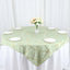 Polyester 54"x54" Table Overlay Square Tablecloth Sage Green with Gold Foil Geometric Pattern - Wrinkle-Resistant & Durable for Stylish Settings