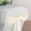 5 Pack Taffeta 6"x106" Chair Sashes Ivory Accordion Crinkle Texture - Stylish Decor for Weddings & Gatherings