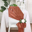5 Pack Satin Chair Sashes Terracotta (Rust) - Durable Chair Bows with Shiny Finish 6"x106"