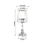2-Pack 11" Crystal Pendant Candle Holders - Classic Empire Lamp Shade Style in Silver, Votive Candle Stand For Table Centerpieces