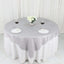 Taffeta 72"x72" Table Overlay Square Tablecloth Silver - Accordion Crinkle Table Cover