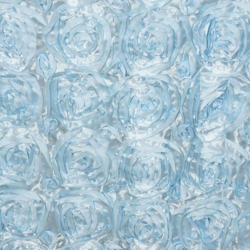 Rosette Satin 14"x108" Table Runner Light Blue - Grandiose Design