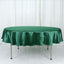 Satin 90" Round Tablecloth Hunter Emerald Green - Smooth and Lustrous Table Cover