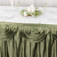 Satin 14ft Table Skirt Dusty Sage Green - Pleated Double Drape Table Cover