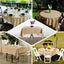 Faux Burlap Jute 54"x54" Square Tablecloth Natural - Rustic Event Table Linen