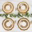 75 Pcs Paper Charger Plates with Gold Embossed Scalloped Rim White - Heavy Duty Disposable Dinner and Salad Plates 8",10",13"