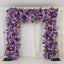 8ftx8ft Roll Up Flower Backdrop for Arch Stand, Lavender Lilac with Fabric Backing - Artificial Silk Roses, Hydrangeas & Chrysanthemums for Weddings