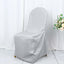 Polyester Slip On Banquet Chair Covers Silver - Stain-Resistant Reusable Durable Fabric