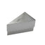 10-Pack Cardstock Triangle Cake Slice Boxes Metallic Silver with Scalloped Top - Decorative Takeaway Dessert Containers for Pie Snacks & Party Favors 5"x3"