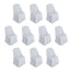 10 Pack Polyester Chair Covers for Folding Chairs Silver - Wrinkle-Free Stain-Resistant Slip-On Slipcovers