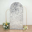 7ft Sparkly Silver Double Sided Big Payette Sequin Chiara Backdrop Stand Cover For Fitted Round Top Wedding Arch