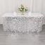 Payette Sequin 21ft Table Skirt Silver - Dual Layered Satin Table Cover