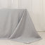 Premium Polyester 90"x156" Rectangle Tablecloth Silver - Seamless 220GSM Stain-Resistant Table Cover
