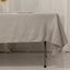 Lamour Satin 60"x102" Rectangle Tablecloth Silver - Durable & Silky Soft Feel Table Cover