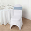 5 Pack Stretch Spandex Chair Sashes Dusty Blue - Fitted Finish Two Ply Heavy Duty Chair Bands 5"x12"