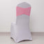 5 Pack Spandex Chair Sashes Pink Ruffled Style - Wide Easy to Use Stretch Chair Bands 8"x13"