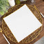 10-Pack Plastic 10" Square Dinner Plates in White Concave Style with Gold Rim - Modern Disposable Party Plates for Weddings & Special Events
