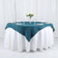 Polyester 54"x54" Table Overlay Square Tablecloth Peacock Teal - Wrinkle-Resistant & Durable Table Cover