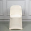 10 Pack Stretch Spandex Chair Covers Beige for Folding Chairs - Durable 160GSM Fitted Slipcovers